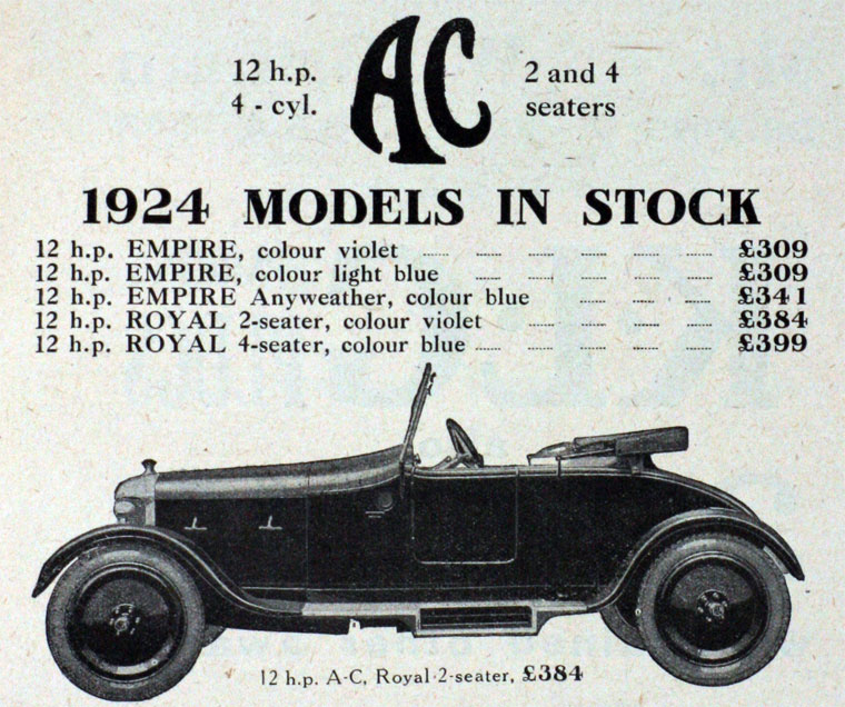 AC Royal Two-Seater with Dickey